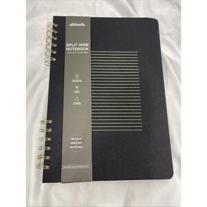 Altitude Black Split Gold Wire Notebook Bamboo Paper Recycled. New
